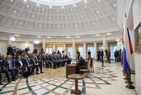 President Vladimir Putin meets with Egyptian President Abdel Fattah el-Sisi
