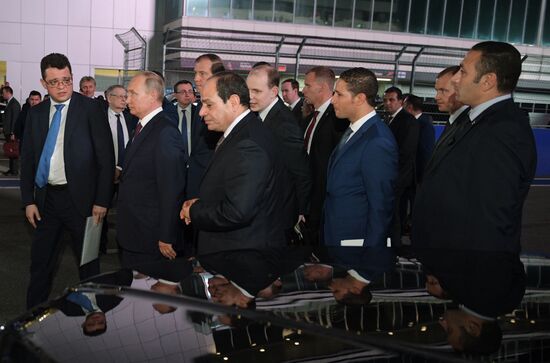 President Vladimir Putin meets with Egyptian President Abdel Fattah el-Sisi