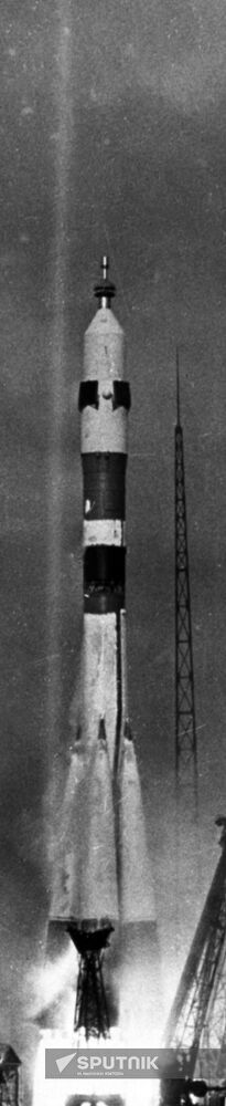 Launch of Soyuz 9 Soviet rocket