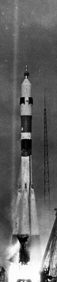 Launch of Soyuz 9 Soviet rocket