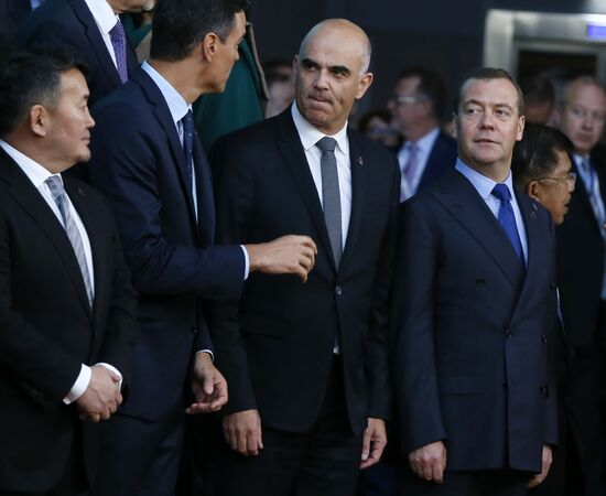 Prime Minister Dmitry Medvedev at Asia−Europe Meeting (ASEM) summit. Day two