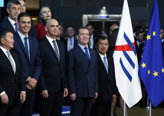 Prime Minister Dmitry Medvedev at Asia−Europe Meeting (ASEM) summit. Day two