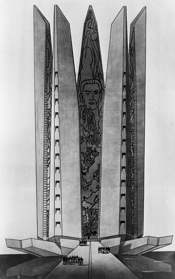 Sketch of Lotus Flower monument