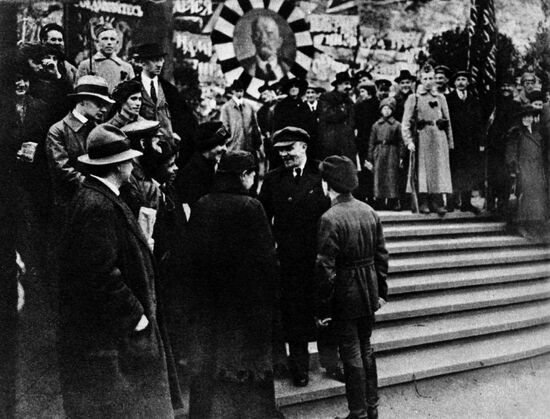 Vladimir Lenin at May Day rally