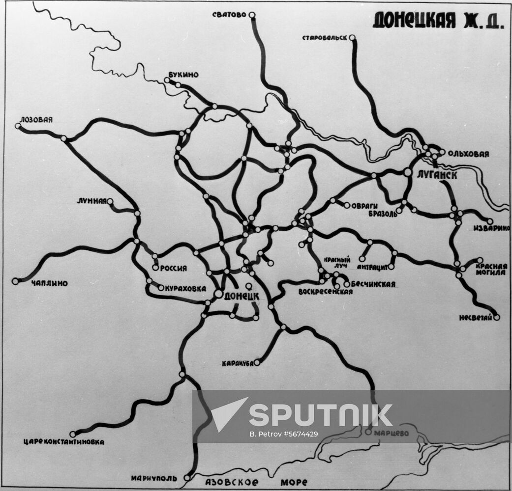 Map of Donetsk Railway
