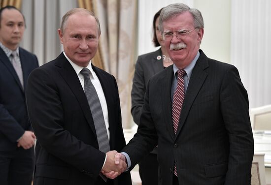 President Putin meets with US National Security Advisor John Bolton