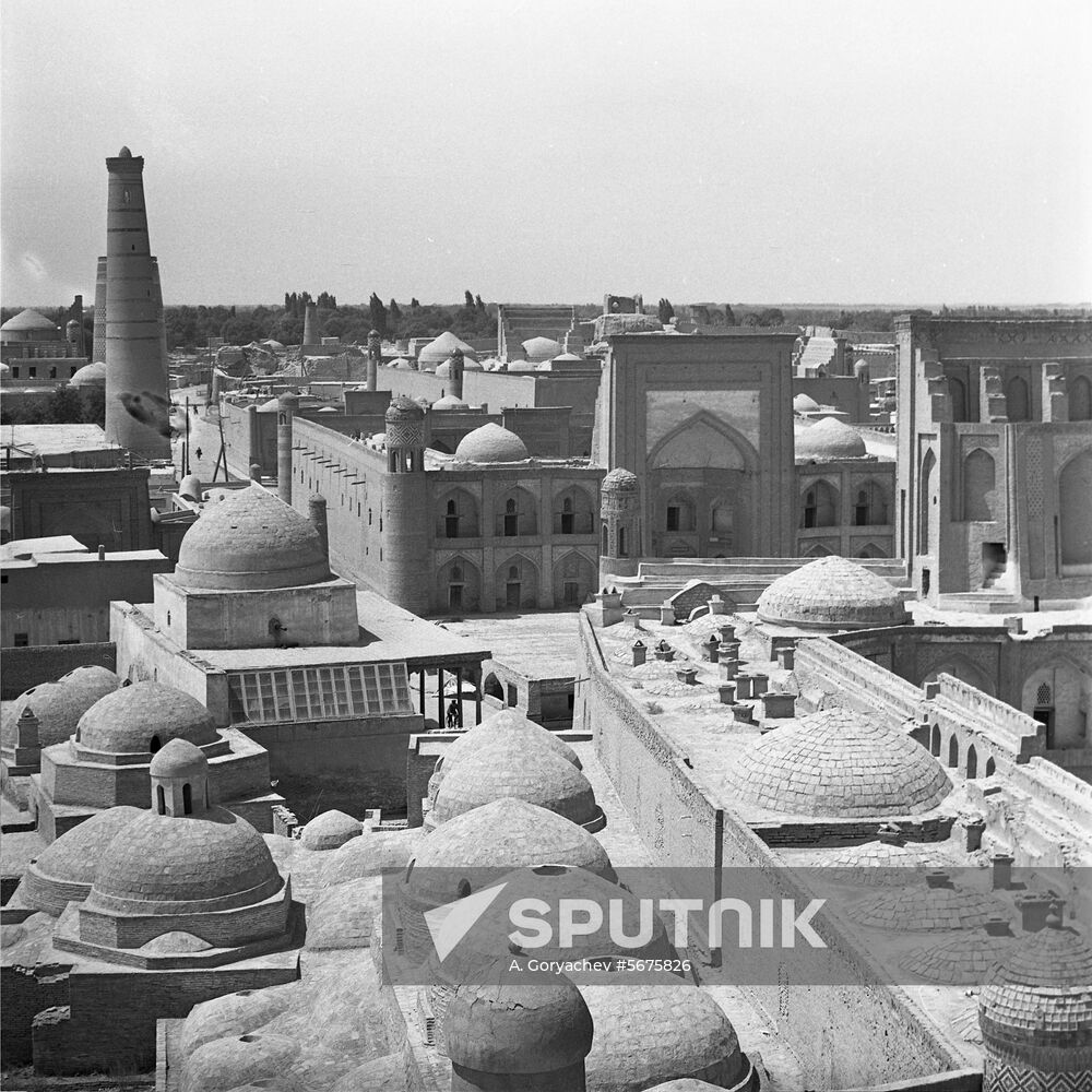 View of old town of Ichan Kala in Khiva
