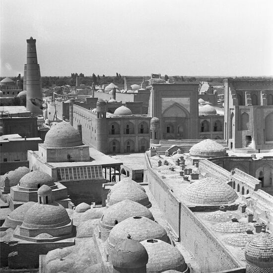 View of old town of Ichan Kala in Khiva