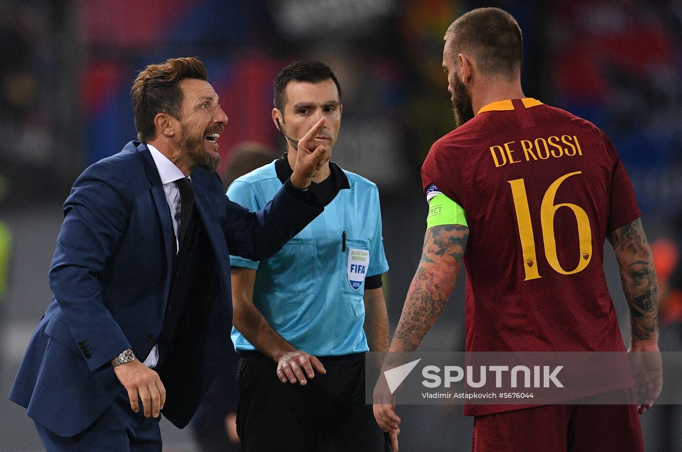 Italy Soccer Champions League Roma - CSKA
