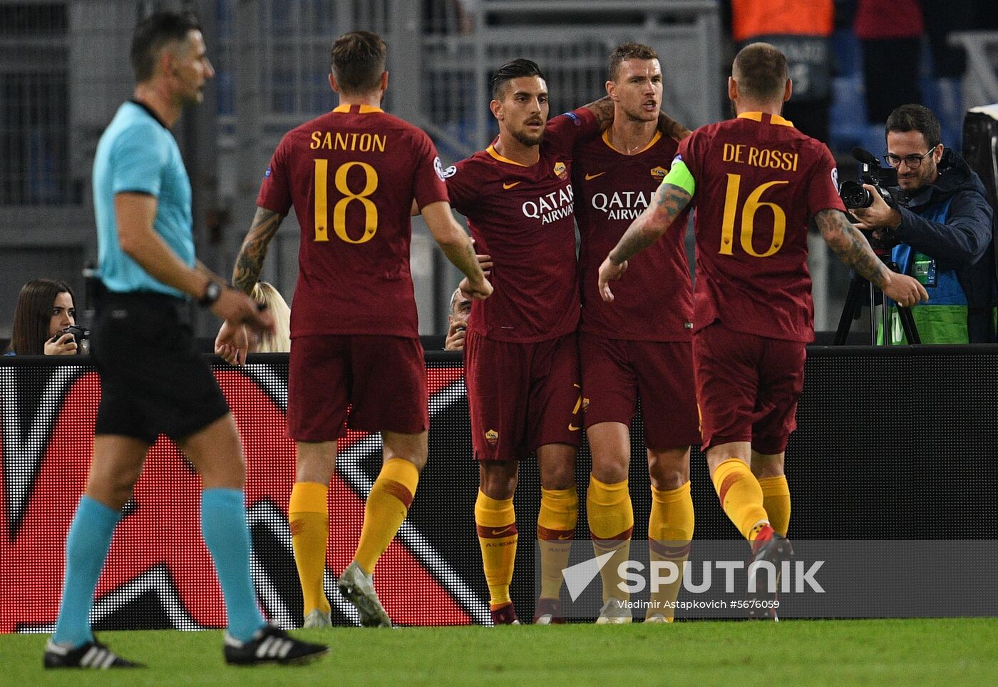 Italy Soccer Champions League Roma - CSKA