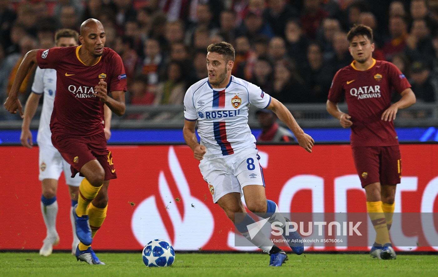 Italy Soccer Champions League Roma - CSKA