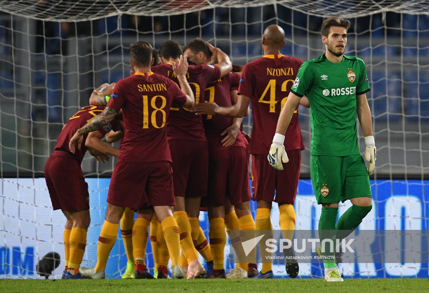 Italy Soccer Champions League Roma - CSKA