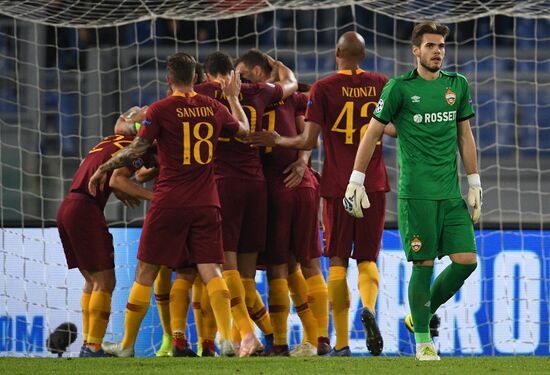 Italy Soccer Champions League Roma - CSKA