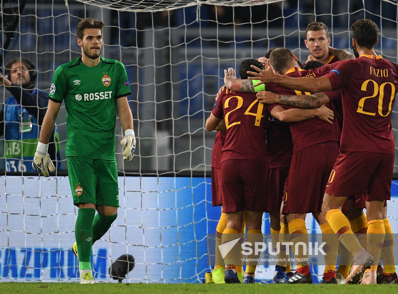 Italy Soccer Champions League Roma - CSKA