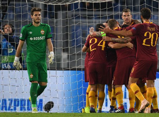 Italy Soccer Champions League Roma - CSKA