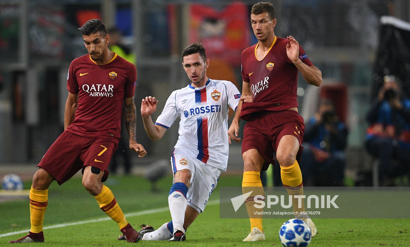 Italy Soccer Champions League Roma - CSKA