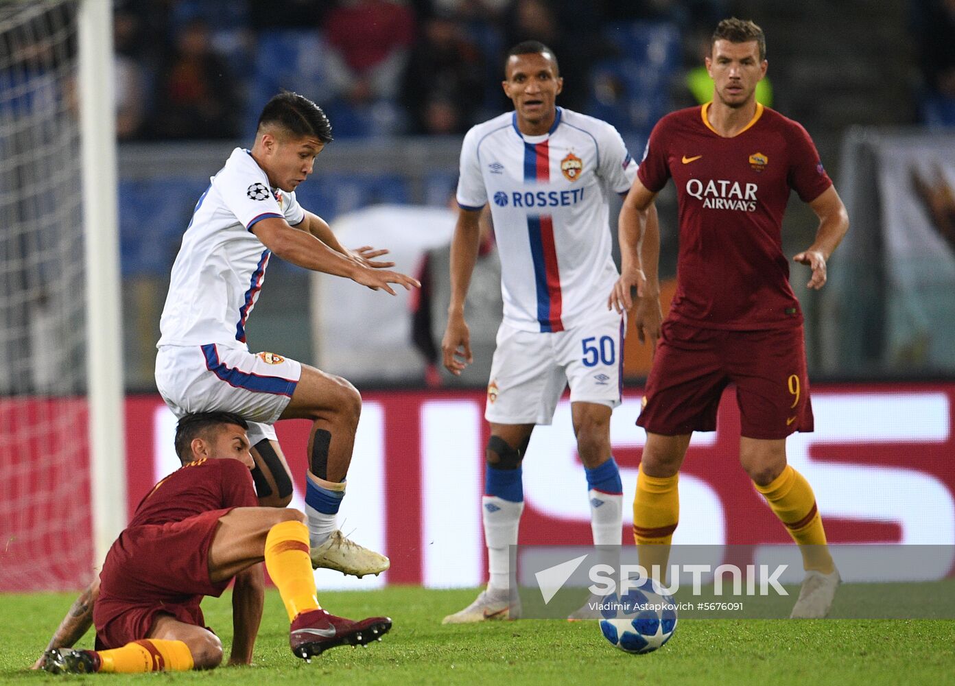 Italy Soccer Champions League Roma - CSKA