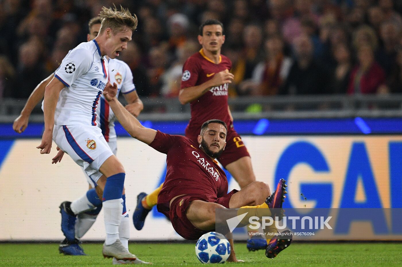 Italy Soccer Champions League Roma - CSKA
