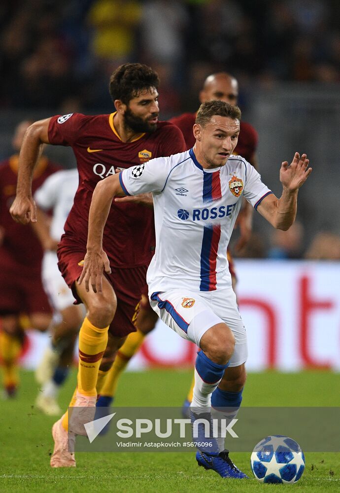 Italy Soccer Champions League Roma - CSKA