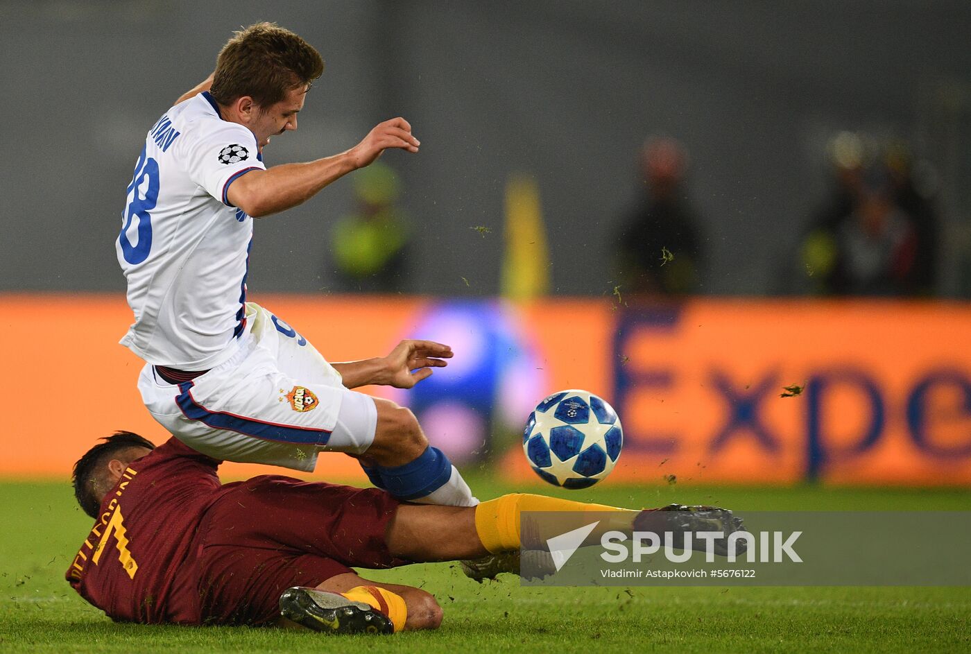 Italy Soccer Champions League Roma - CSKA