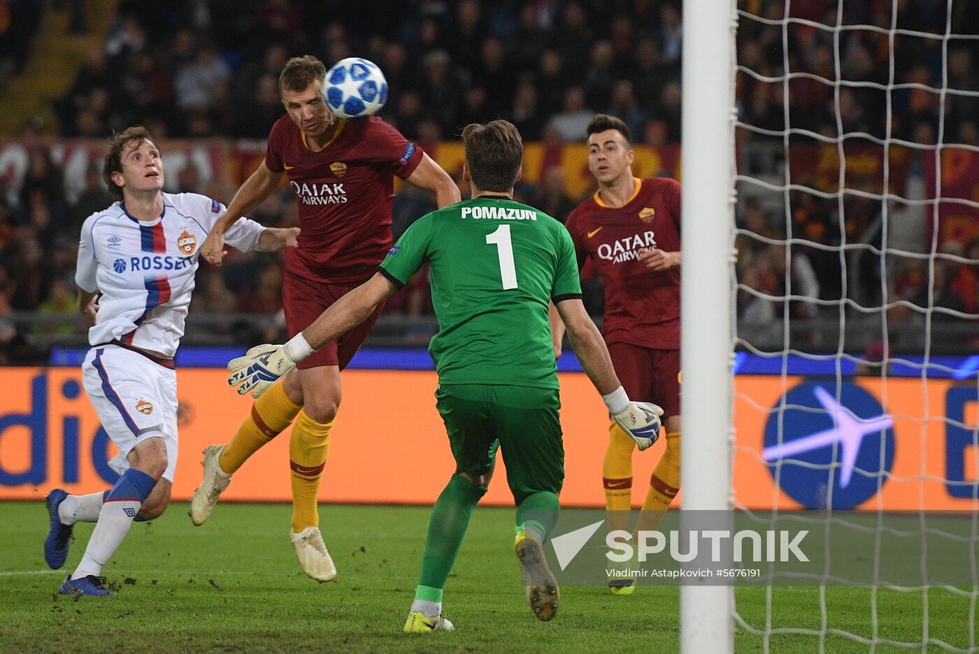 Italy Soccer Champions League Roma - CSKA