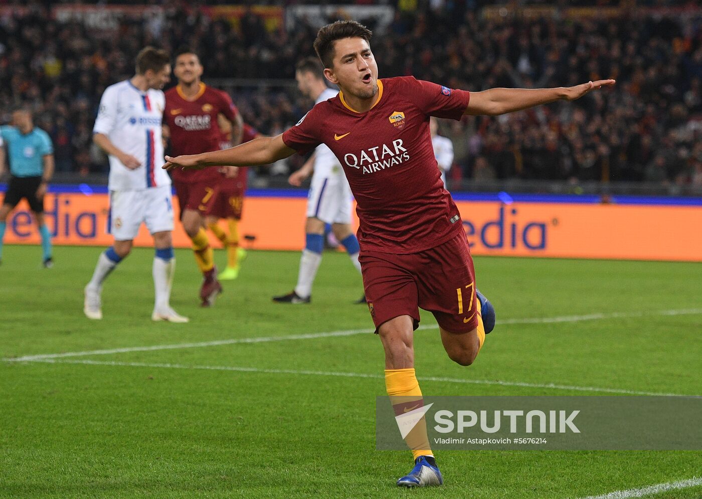 Italy Soccer Champions League Roma - CSKA