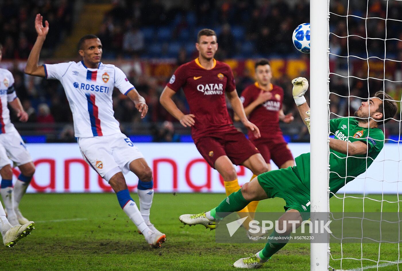 Italy Soccer Champions League Roma - CSKA