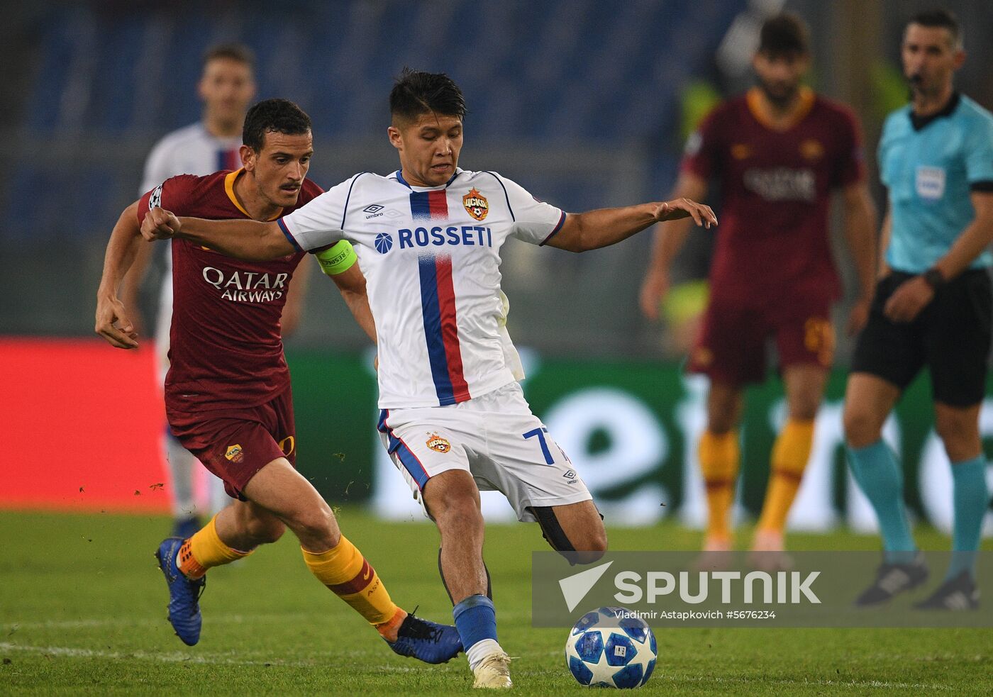 Italy Soccer Champions League Roma - CSKA