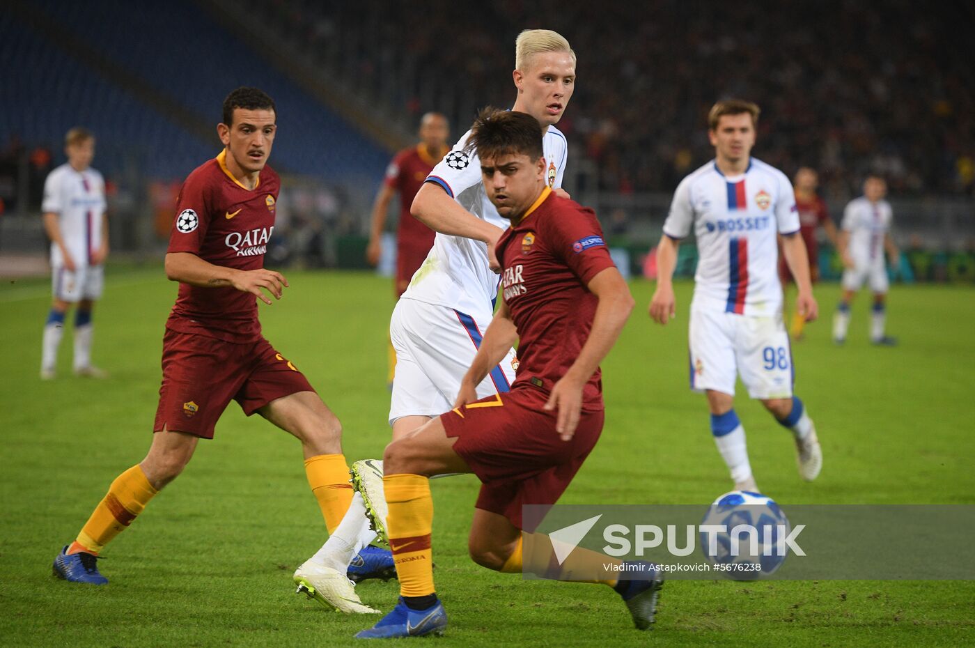 Italy Soccer Champions League Roma - CSKA