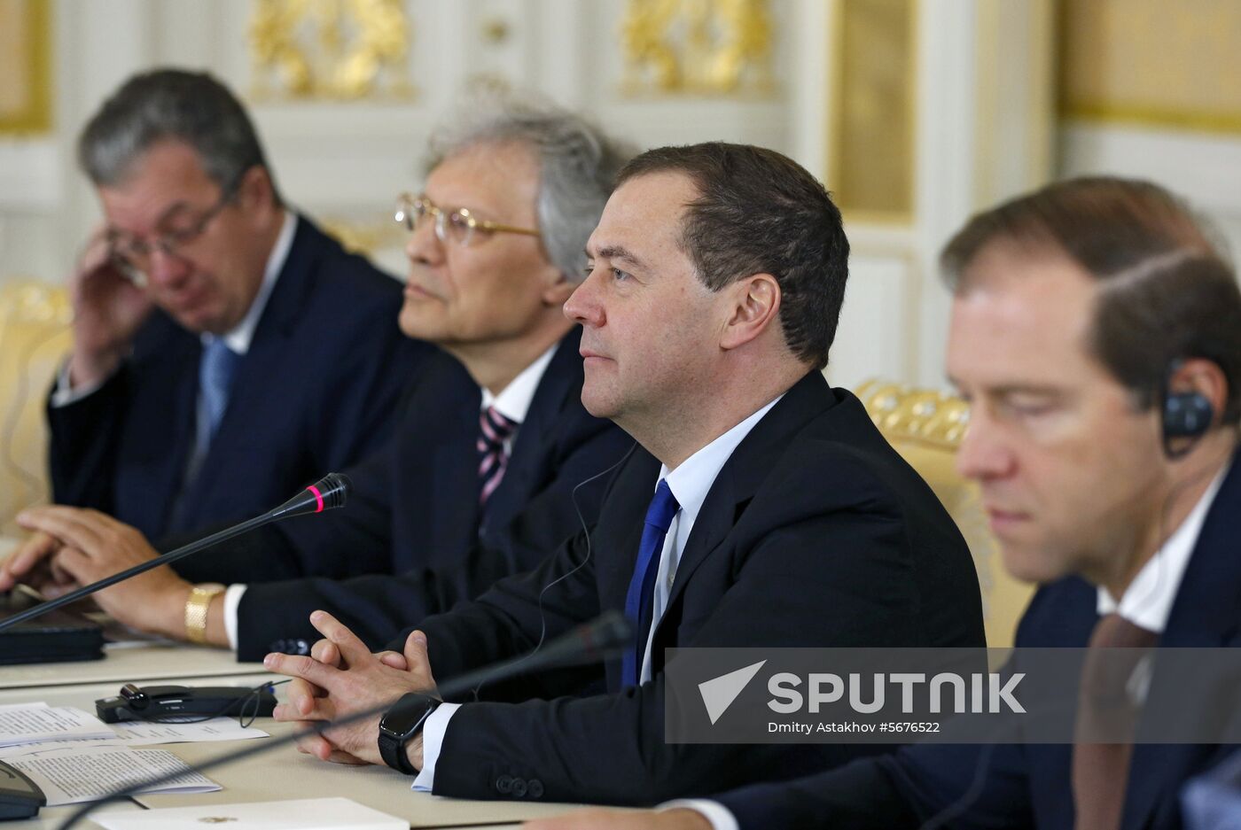 Prime Minister Dmitry Medvedev meets with Italian Prime Minister Giuseppe Conte