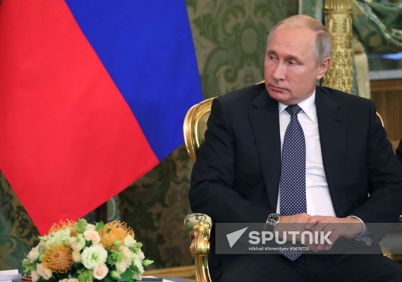 President Vladimir Putin meets with Italian Prime Minister Giuseppe Conte