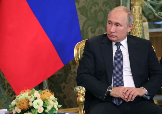 President Vladimir Putin meets with Italian Prime Minister Giuseppe Conte