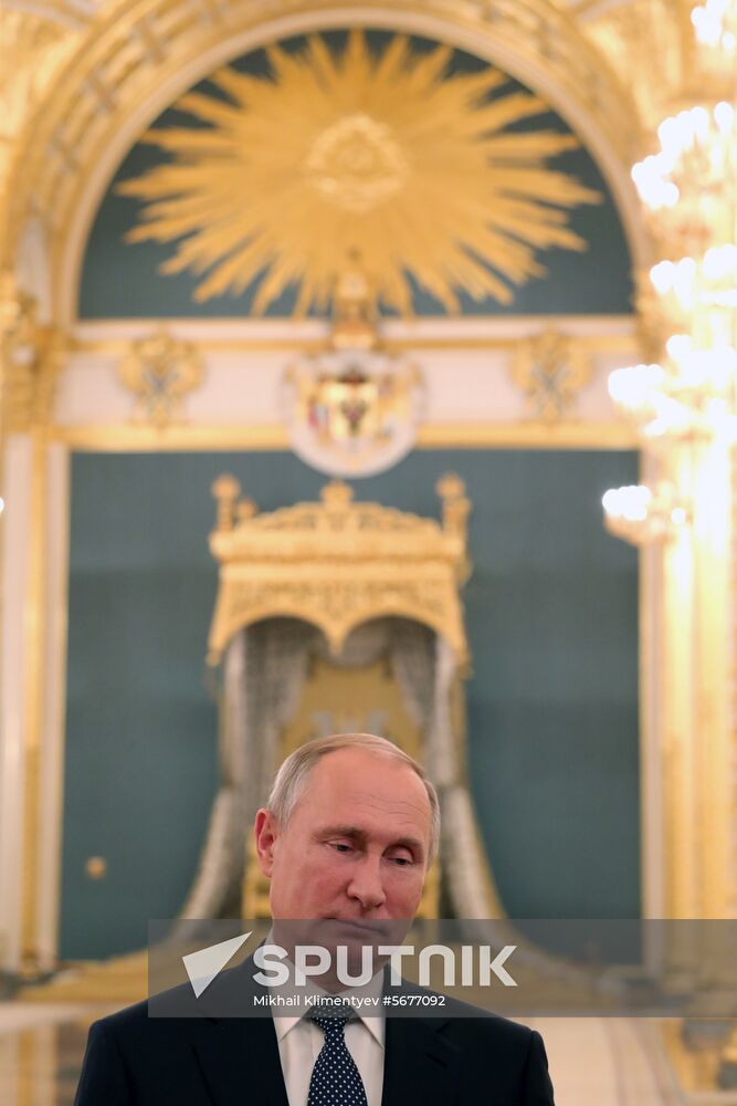 President Vladimir Putin meets with Italian Prime Minister Giuseppe Conte