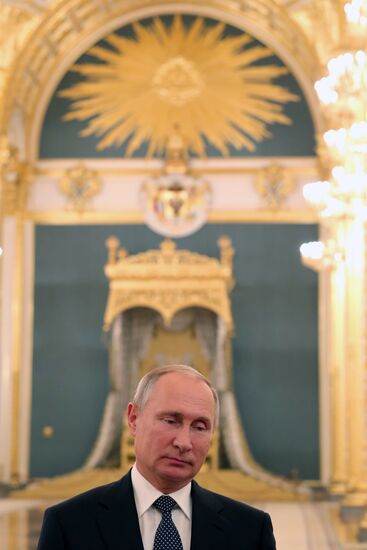 President Vladimir Putin meets with Italian Prime Minister Giuseppe Conte