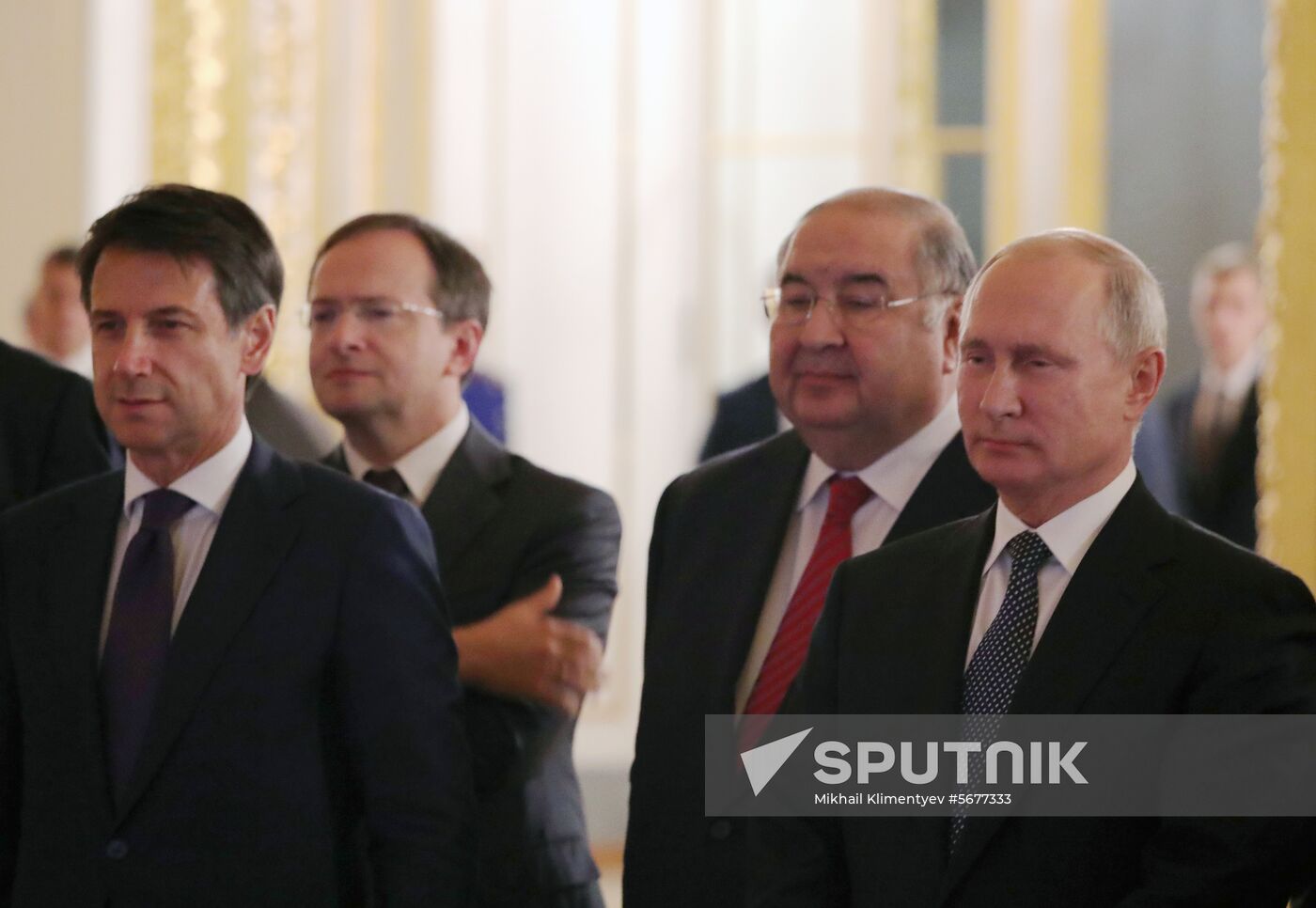 President Vladimir Putin meets with Italian Prime Minister Giuseppe Conte
