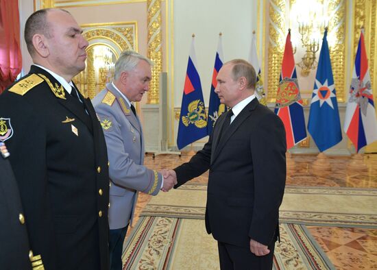 President Putin attends ceremony to present officers appointed to higher positions