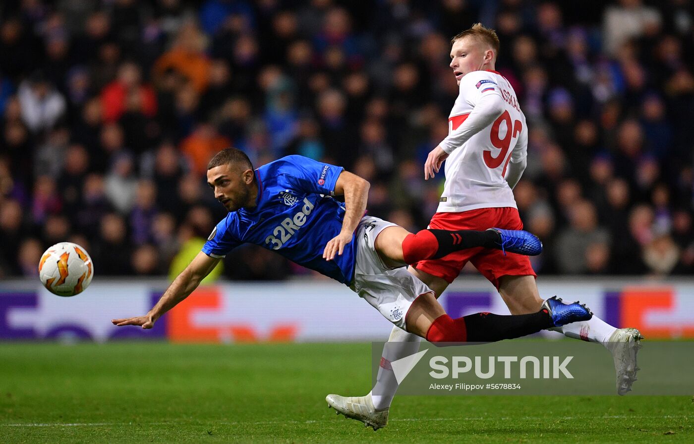 Britain Soccer Europa League Rangers - Spartak