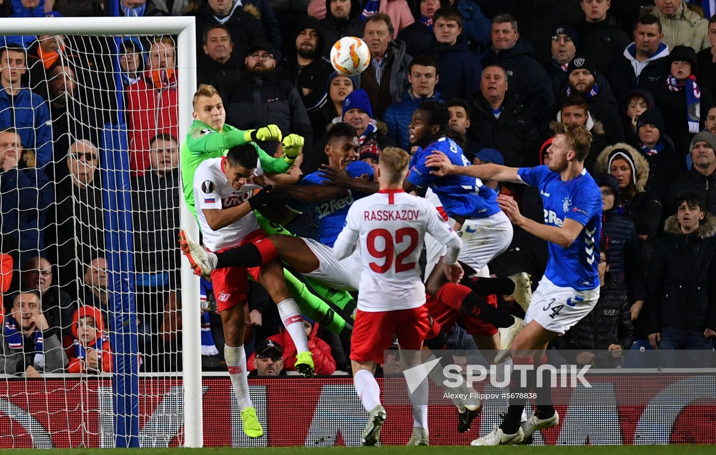 Britain Soccer Europa League Rangers - Spartak