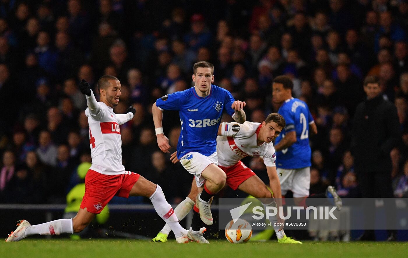 Britain Soccer Europa League Rangers - Spartak