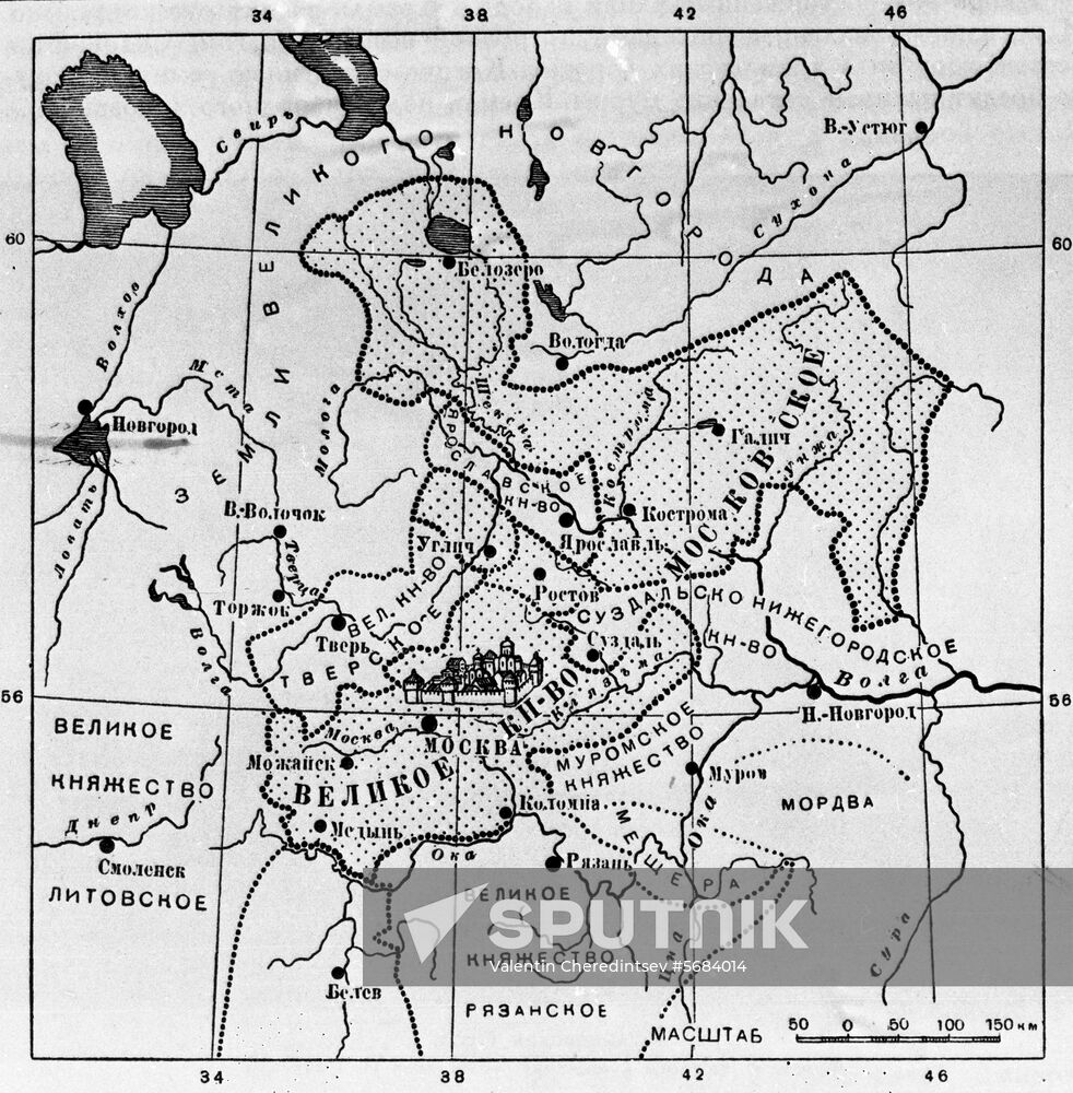 Map of Grand Duchy of Moscow