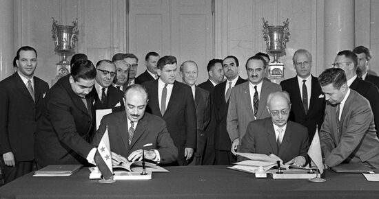 Governmental delegation of United Arab Republic visits USSR