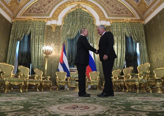 President Vladimir Putin meets with President of Cuba Miguel Diaz-Canel Bermudez
