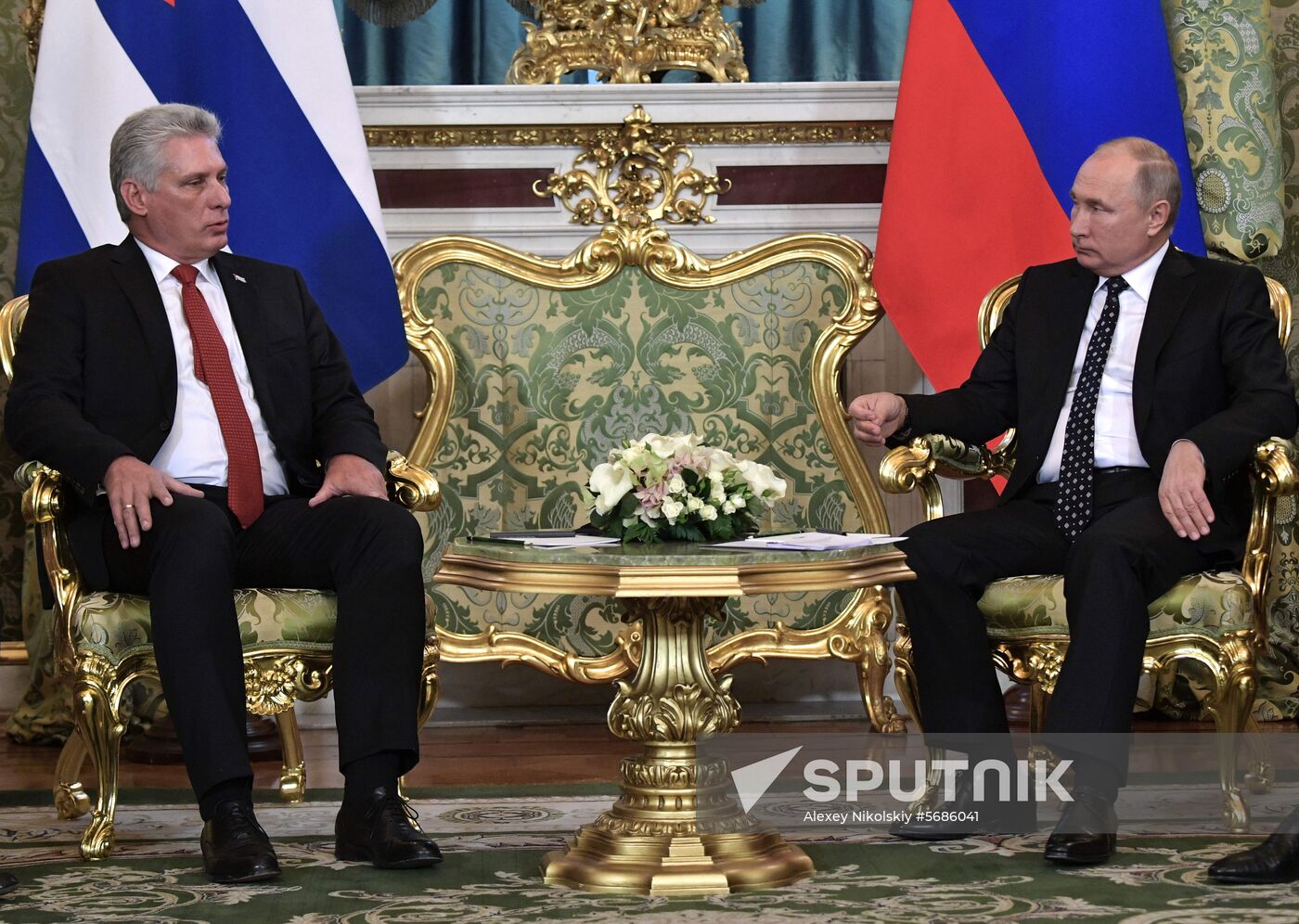 President Vladimir Putin meets with President of Cuba Miguel Diaz-Canel Bermudez