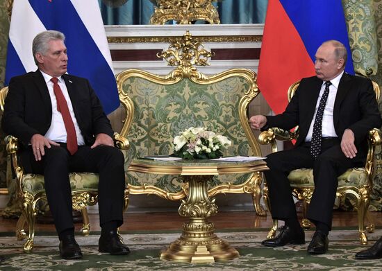 President Vladimir Putin meets with President of Cuba Miguel Diaz-Canel Bermudez