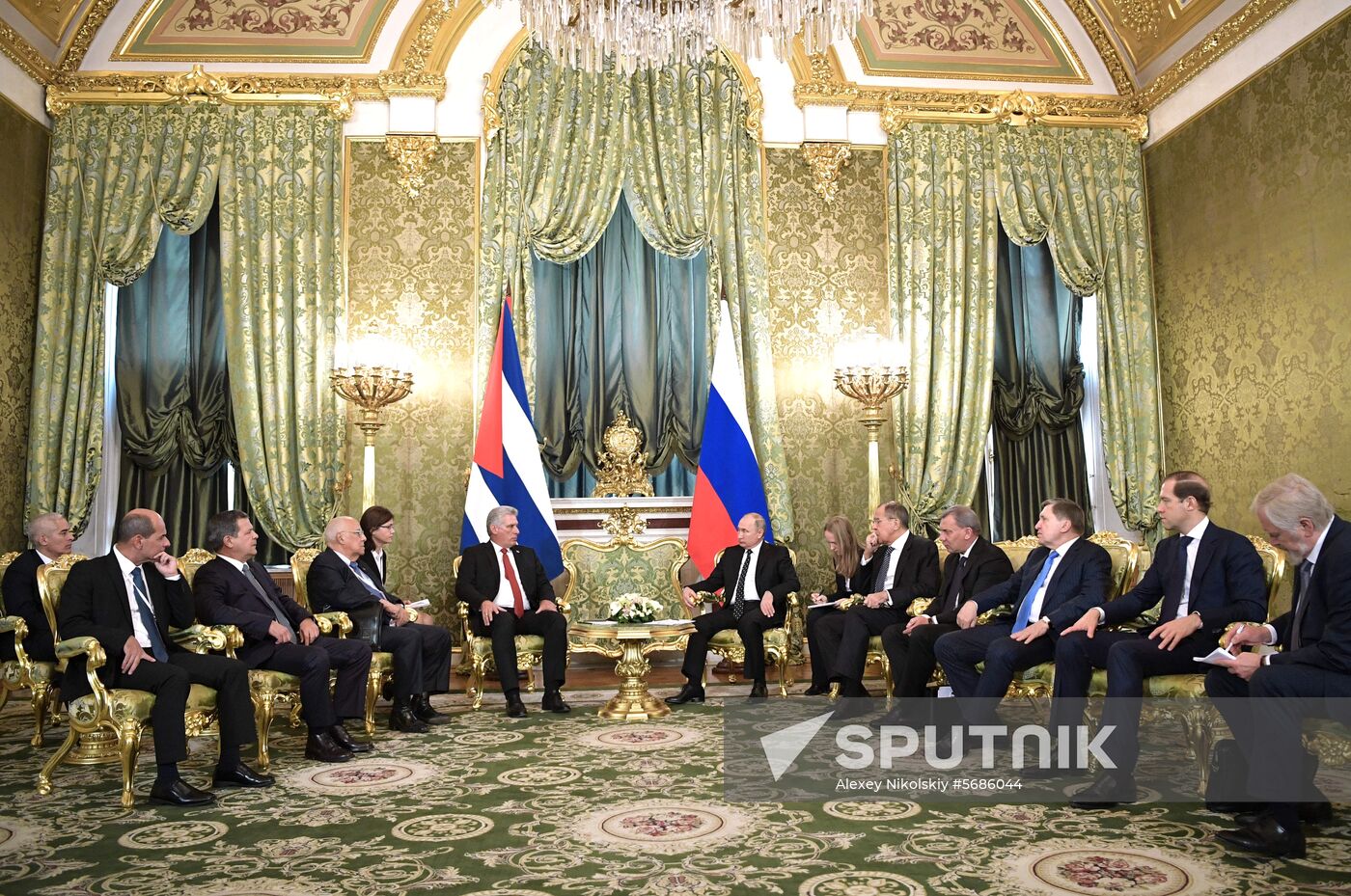 President Vladimir Putin meets with President of Cuba Miguel Diaz-Canel Bermudez