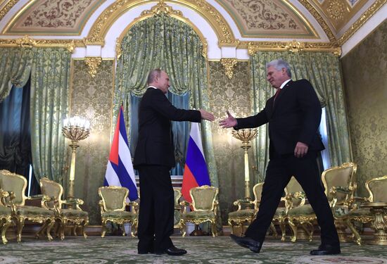 President Vladimir Putin meets with President of Cuba Miguel Diaz-Canel Bermudez