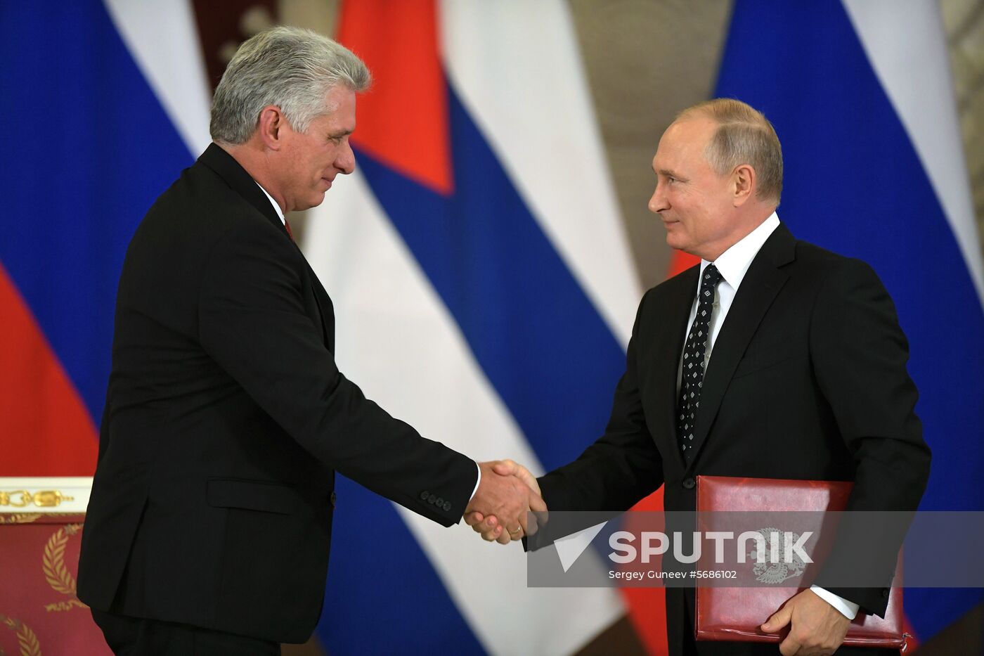 President Vladimir Putin meets with President of Cuba Miguel Diaz-Canel Bermudez