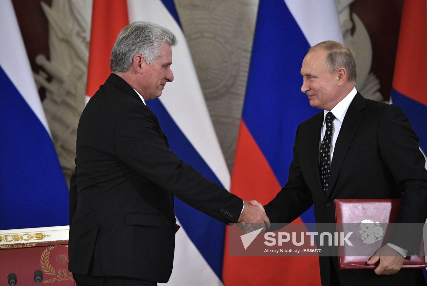 President Vladimir Putin meets with President of Cuba Miguel Diaz-Canel Bermudez