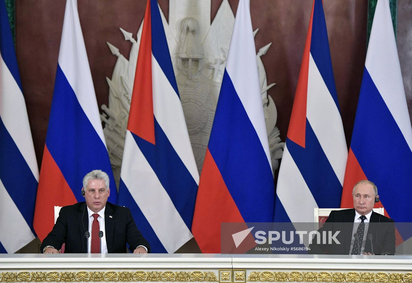 President Vladimir Putin meets with President of Cuba Miguel Diaz-Canel Bermudez