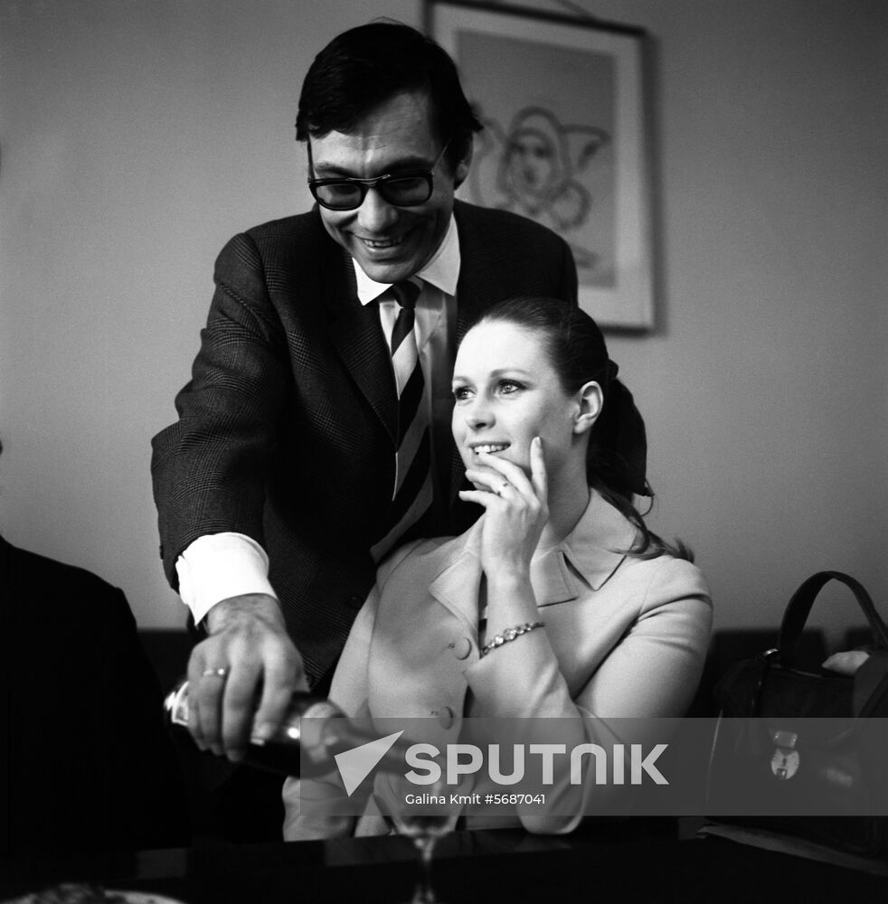 Actress Beata Tyszkiewicz and director Andrei Konchalovsky